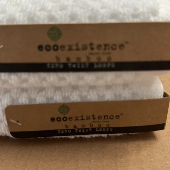 8pc ECOEXISTENCE Bamboo Zero Twist Loops Bath Towel Set - White - Picture 11 of 11